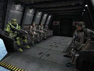 Грузовой отсек «Пеликана» в Halo: Combat Evolved.