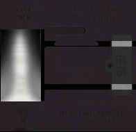 Текстура M6C, показывающая гравировку на стволе пистолета. Корейские символы 일곱 означают "семь".