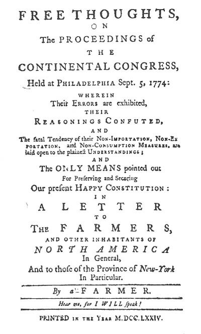 Free Thoughts on the Proceedings of the Continental Congress Hamilton Wiki Fandom