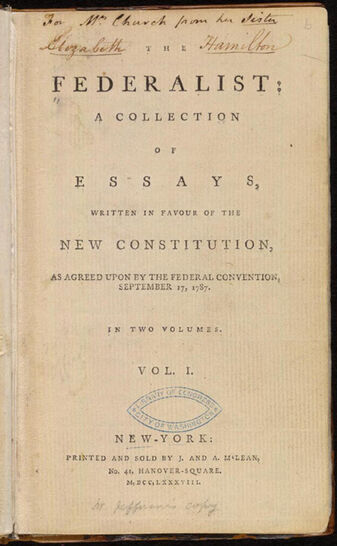 The Federalist Papers Hamilton Wiki Fandom