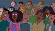 Kathy, as seen in the audience (top left corner)