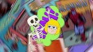 TransitionGretelSkeleton.png (1.75 MB) An annoyed Gretel, with a model skeleton (used to transition to Kevin and Fred at Games & Stuff)