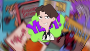 Kevin, in disco outfit (used to transition to Kevin attending the homecoming dance)