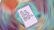 Michelle's notepad, noted with FistPuncher's feelings (used to transition to a crossroad)