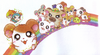 Group artwork from Hamtaro: Rainbow Rescue.