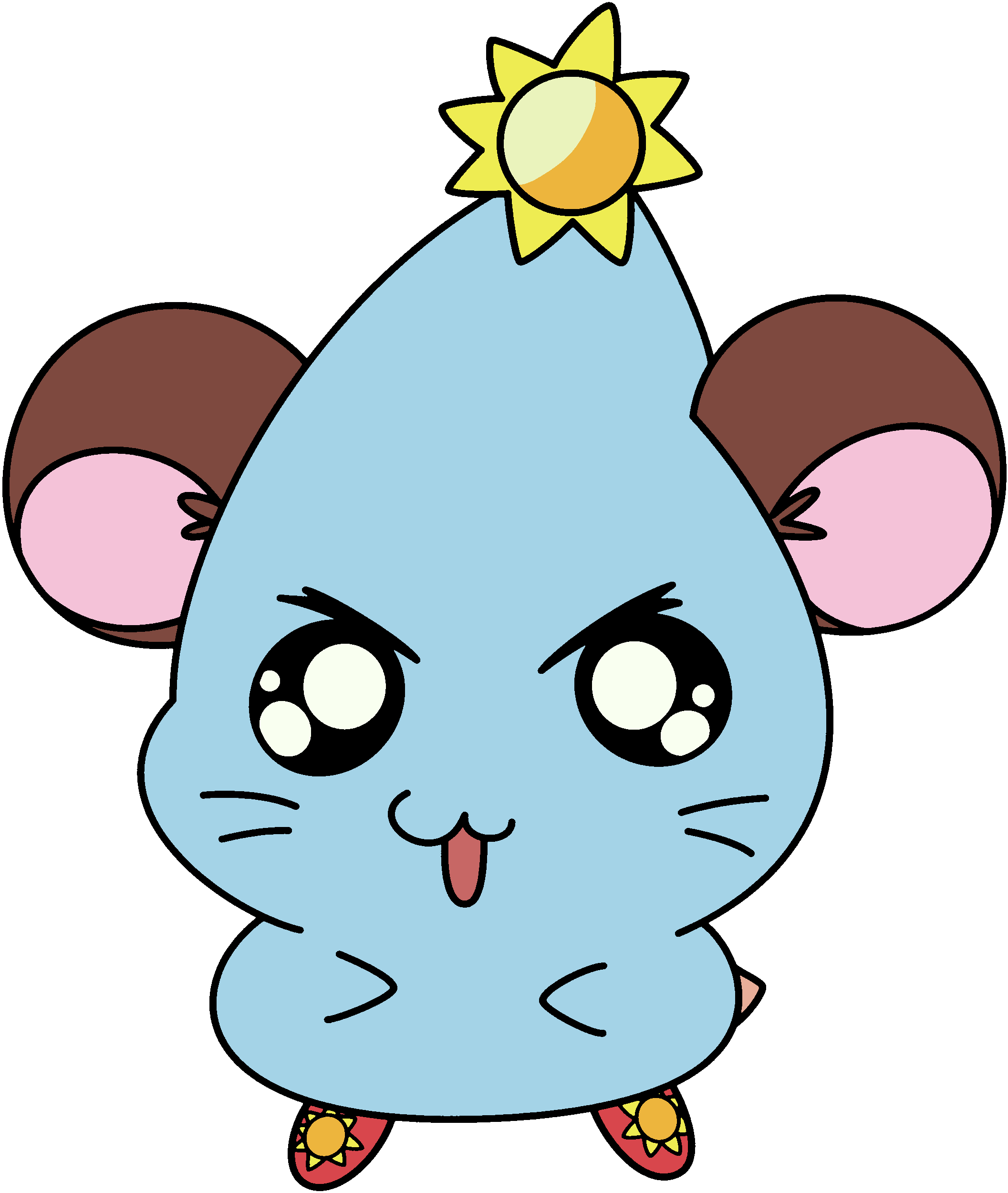 Cute Couple Hamtaro Anime Flower Garden GIF | GIFDB.com