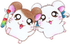 Bijou and Hamtaro in Hamtaro: Ham-Ham Heartbreak