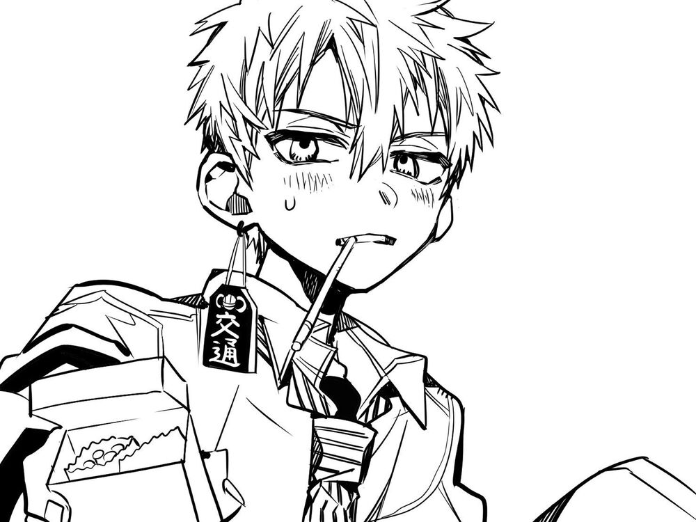 kou minamoto offering a pocky stick