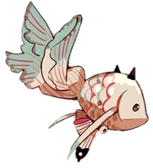 Nene's fish (supernatural) form in the manga.