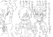 HSHK Hanako, Mitsuba, and Kou Sketch 2020-02-28