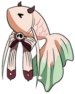 Nene's fish (supernatural) form in the anime.