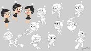 Hanazuki's character model sheet Theartical Short Design