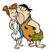 The Flintstones - Clipart - Fred Flintstone Kissing Wilma