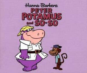 Hanna Barbera Peter Potamus & So So Ceramic Magnetic Salt & Pepper Shakers