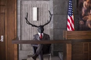 The Wendigo in Hannibal's suit in "Hassun".