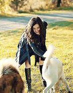 Alana with the dogs