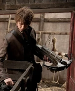 Hansel with weapons image.jpg (104 KB) Ben with the fully automatic crossbow.
