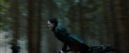 The Horned Witch evades Hansel and Gretel.