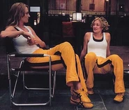 On the set of Kill Bill.