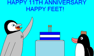 Mumble and Ramon celebrating Happy Feet's 11th Anniversary