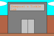 Concept of Esequiel's Tickle Lab with orange markings