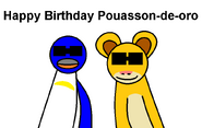 Terry and Simba in Pouasson-de-oro's birthday art