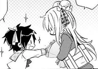 Shio giving Satou flowers