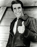 The Fonz acting cool