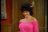 Jenny wearing a wig