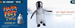 Happy feet two burger king deals
