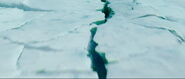 Ice pieces cracking in the Doomberg of Antarctica