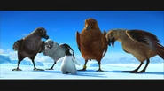 Dino (beside left) in Happy Feet