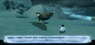 Boss Skua meets Mumble in Happy Feet (video game) level 7