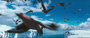 Skuas flying in Happy Feet Two