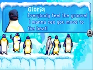 Gloria telling everyone to feel the groove