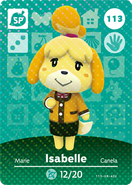 Isabelle's amiibo card from Series 2