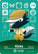 Kicks's amiibo card from Series 2