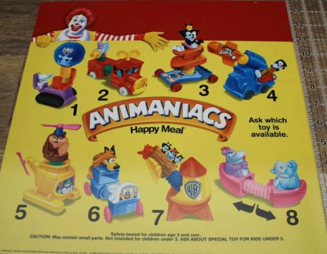 Animaniacs (McDonald's, 1995) | Kids Meal Wiki | Fandom