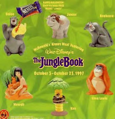1997 MCDONALDS HAPPY MEAL THE JUNGLE BOOK BAGHEERA TOY NEW SEALED 