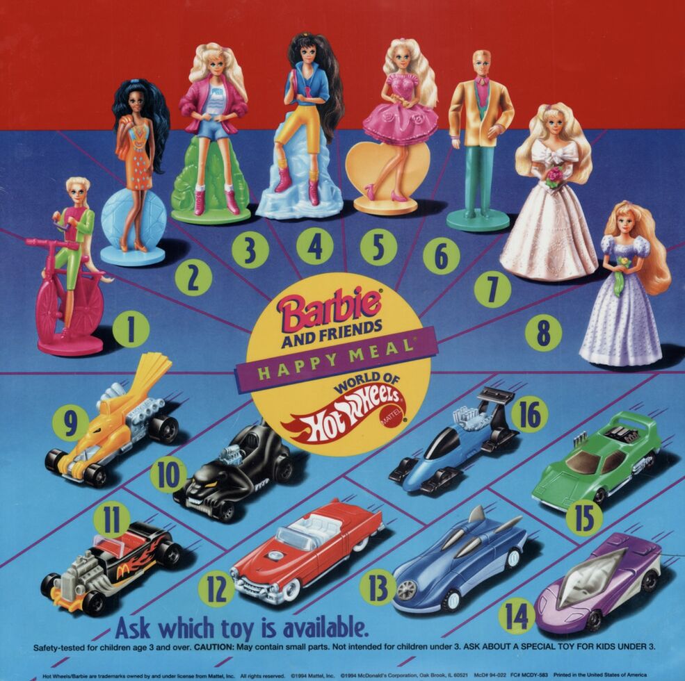 Barbie Hot Wheels McDonald s 1994 Kids Meal Wiki Fandom