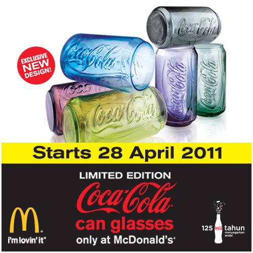 LIMITED EDITION COCA COLA GLASSES WITH MCDONALDS, Malaysian Foodie