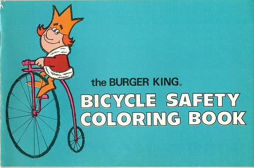 The Bicycle Safety Coloring Book (Burger King, 1972) | Kids Meal Wiki