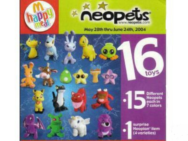 2004 McDonalds Fisher Price Neopets Happy Meal Box New Old Stock 