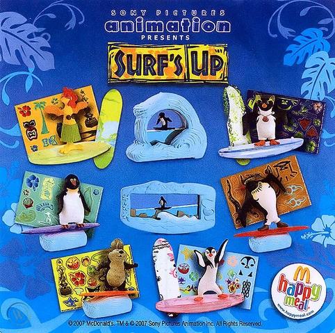 Details about   MIP McDonald's 2007 SURF'S UP Penguin Movie SURFING Surfer Surf YOUR Toy CHOICE 