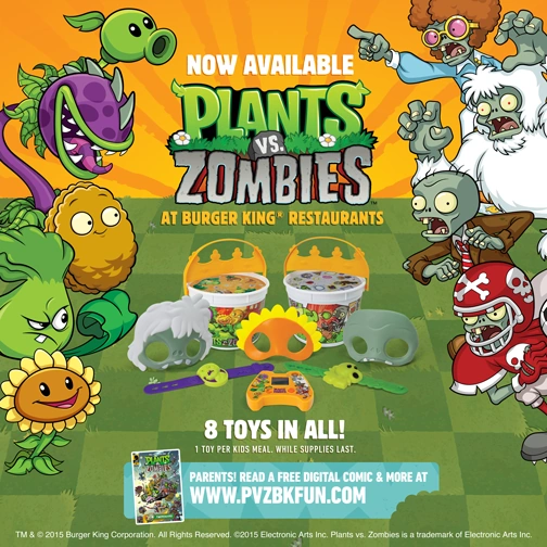 Jouet électronique Plants Vs Zombies Burger King 2015 - Ultra Rare Fonctionnel