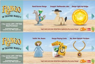 Rango burger king toys 2025