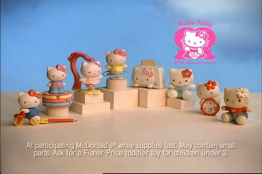 キティちゃん　ハローキティ　ハッピーセット　2004 2004 サンリオ ハローキティフィギュア付き小物入れマクドナルド