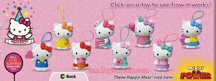 Hello Kitty 40th Anniversary (McDonald's, 2014) | Kids Meal Wiki