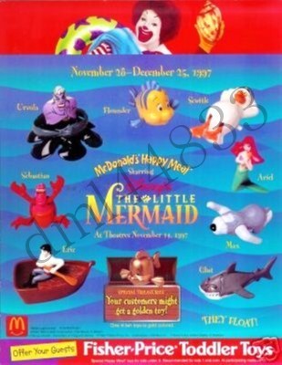 The Little Mermaid' McDonald's Happy Meal toys are here