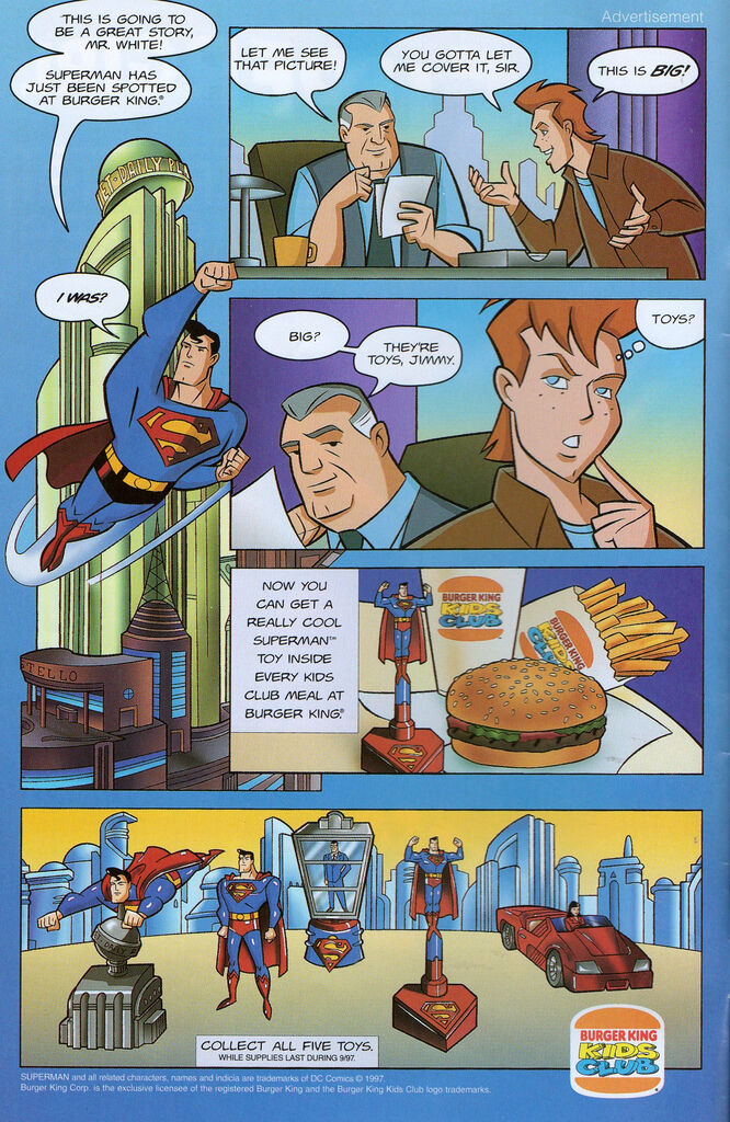 Superman The Animated Series Burger King 1997 Kids Meal Wiki Fandom